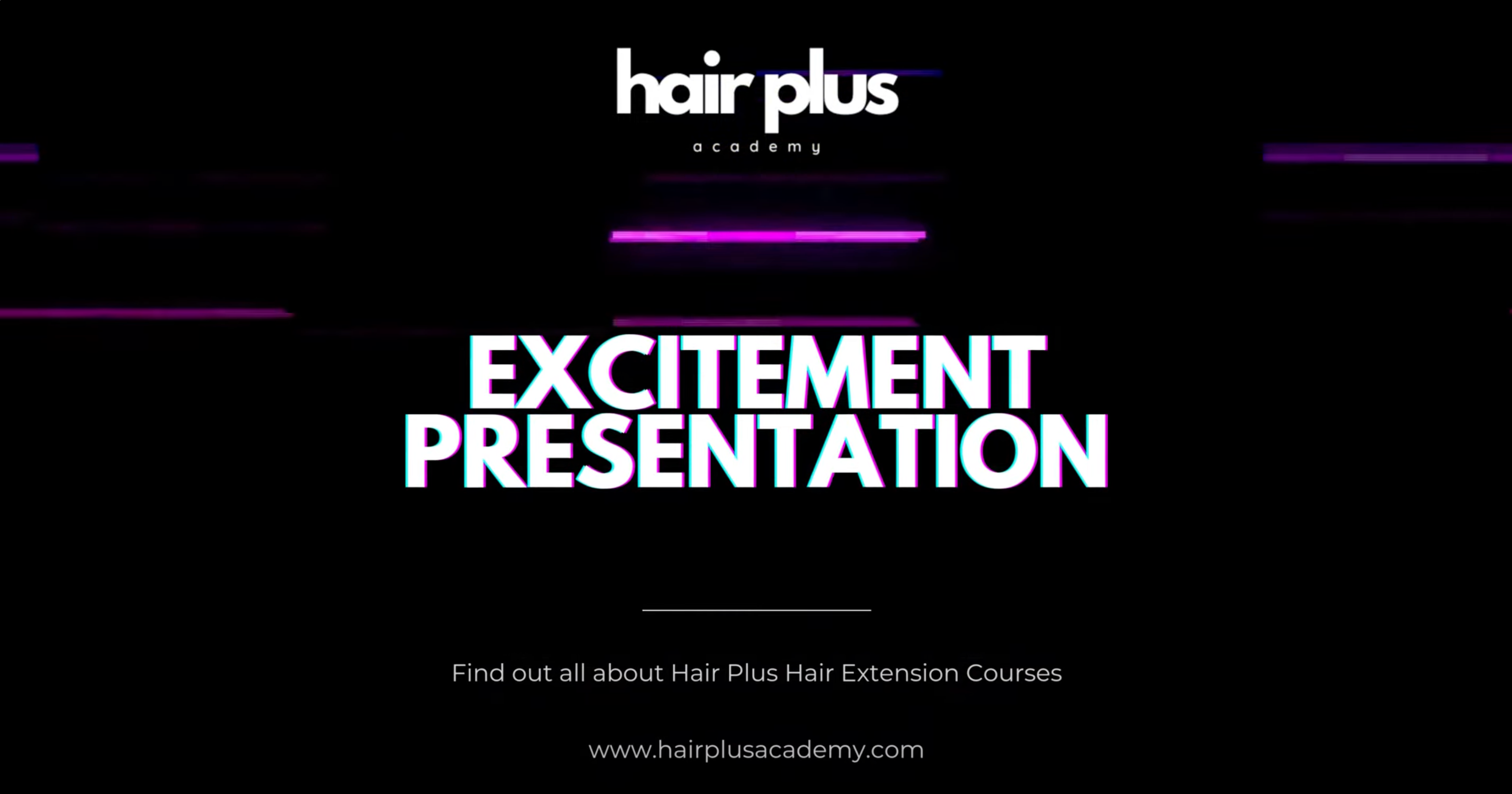 Load video: Excitement Presentation for Hair Extension College Course